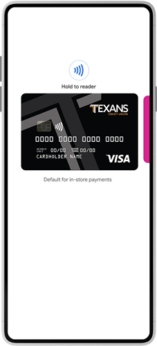 Google pay mockup Texans card displayed in Apple Pay